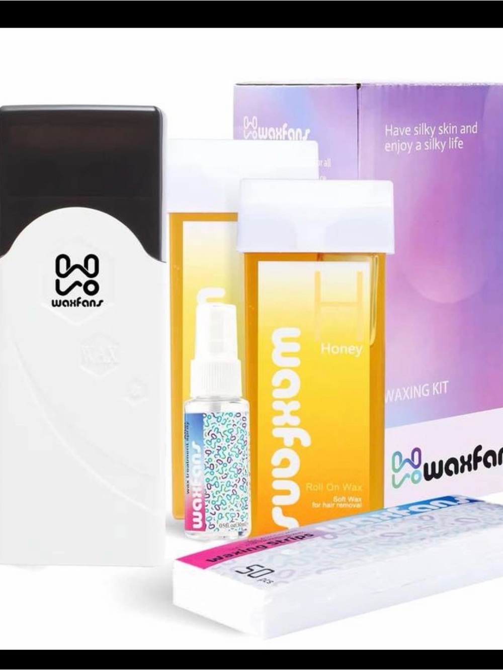 WaxFans Honey Roll-On Waxing Kit — Yellow